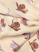 Abito maxi di strasone floreale giallo autoritratto