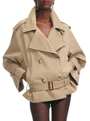 Self Portrait Beige Trench Coat