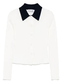 Self Portrait Wool Cardigan With Contrast Collar