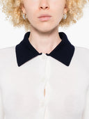 Self Portrait Wool Cardigan With Contrast Collar