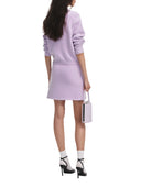 Self Portrait Lilac Crystal Trim Knit Skirt