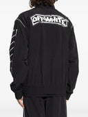 Chaqueta de impresión gráfica blanca