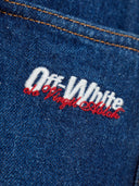 Jean blanc cassé avec logo brodé