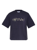 Uit wit t -shirt met geborduurd logo