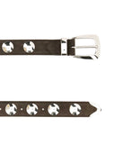 Khaite Benny Belt With Studs Silver Buckle (30 Mm)