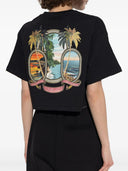 Amiri Graphic Print Crop T Shirt