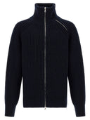 Dries Van Noten Monty Full Zip Turtleneck Sweater In Black