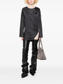 L'abito asimmetrico Attico con maniche a campana drappeggiate