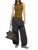 I pantaloni lunghi grigio scuro Attico