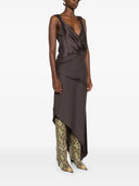 Das Attico Midi -Kleid mit verdrehtem Detail