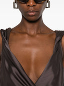 Das Attico Midi -Kleid mit verdrehtem Detail