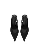 The Attico Black "Viper" Slingback
