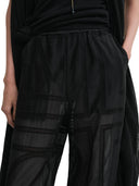 Toteme Monogram Crochet Pants In Black