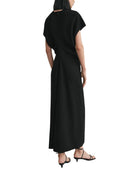 Toteme Black Woven Dress With Loose Waist