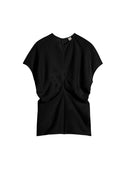 Toteme Black Woven Low Rise Top