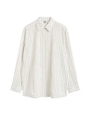 Toteme Classic Striped Shirt White/Oyster