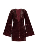 Oseree Oseree Sequin Dress Burgundy