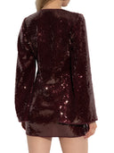 Oseree Oseree Sequin Dress Burgundy