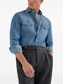 Brunello Cucinelli 인쇄 로고 T 셔츠