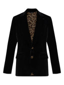 Dolce & Gabbana Velvet Notched Lapel Blazer