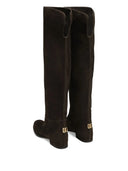Stivali in pelle scamosciata Dolce & Gabbana con logo