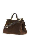 Dolce & Gabbana My Suede Bag المزينة بقفل صقلية