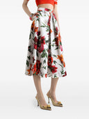 Dolce & gabbana blommig tryck midi kjol