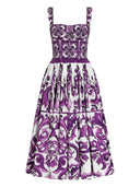 Dolce & Gabbana Majolica Print Midi Dress