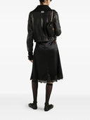 Dolce & Gabbana Satin Dress With Lace Trim