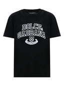 Black T Shirt Dolce & Gabbana z kontrastującym logo