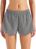 Hunza G Black Check Seersucker Shorts