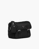 Prada Re Nylon Triangle Logo Plaque Shoulder Bag