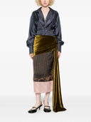 Dries Van Noten Senice Bis Emb 2267 W.W. Skirt Brn