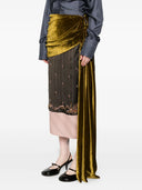 Dries Van Noten Senice Bis Emb 2267 W.W. Skirt Brn