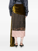 Dries Van Noten Senice Bis Emb 2267 W.W. Skirt Brn