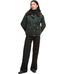 Barbour Reighton Wax Green Chaqueta con capucha verde