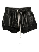 Rick Owens Leather Shorts With Drawstring