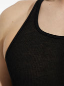 Rick Owens Ribbed Tank Top With Racerback Neckline