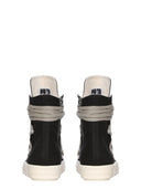 Rick Owens Drkshdw Megalace Overdyed Denim Sneakers, Black/Milk/Milk, 13 Oz