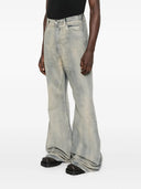 Rick Owens drkshdw bolan jeans svasato con un effetto sbiadito