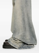 Rick Owens drkshdw bolan jeans svasato con un effetto sbiadito