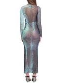 Jean Paul Gaultier Women`s Long Blue Dress