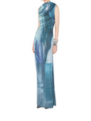 Abito Aqua drappeggiato da Jean Paul Gaultier
