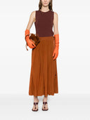 Lanvin Pleated Skirt With Ribbon