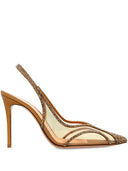 Gianvito Rossi Brenda Crystal Pumps With Slingback, 95mm