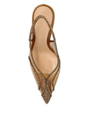 Gianvito Rossi Brenda Crystal Pumps With Slingback, 95mm