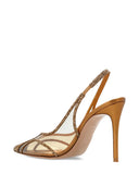 Gianvito Rossi Brenda Crystal Pumps With Slingback, 95mm