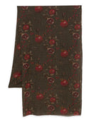 Uma Wang Pomegranate Print Virgin Wool Scarf