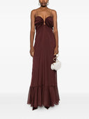 Raquel Diniz Long Dress With Ruffles