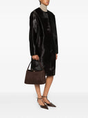 Themoire Snap Closure Tote Bag